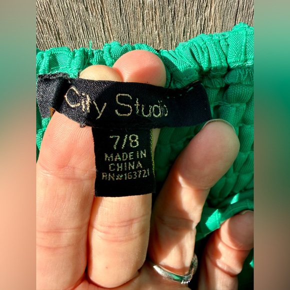 Green Grid Ruffle-Strap Mini Dress - Picture 5 of 7